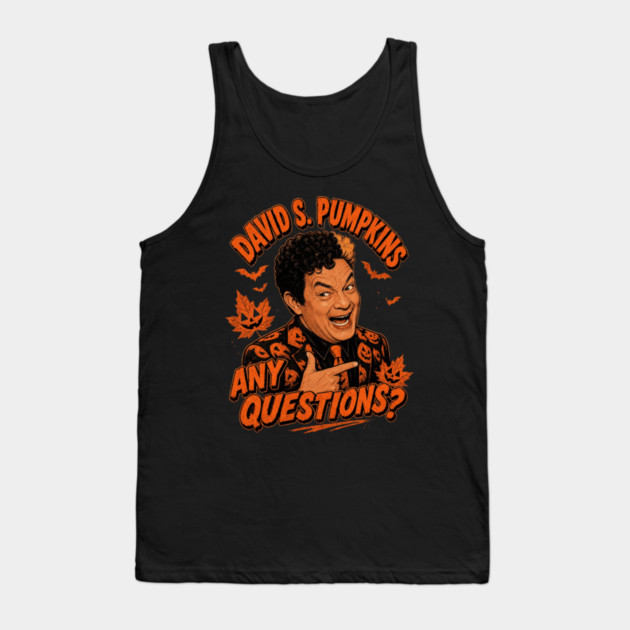 David S. Pumpkins Retro Any Questions Tank Top