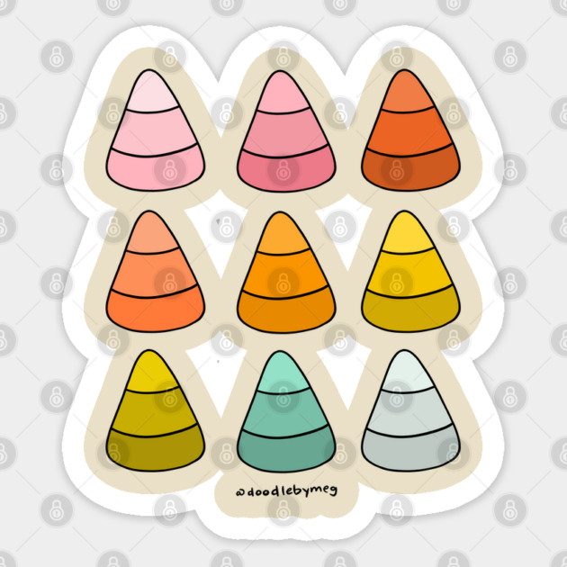 Rainbow Candy Corn Sticker