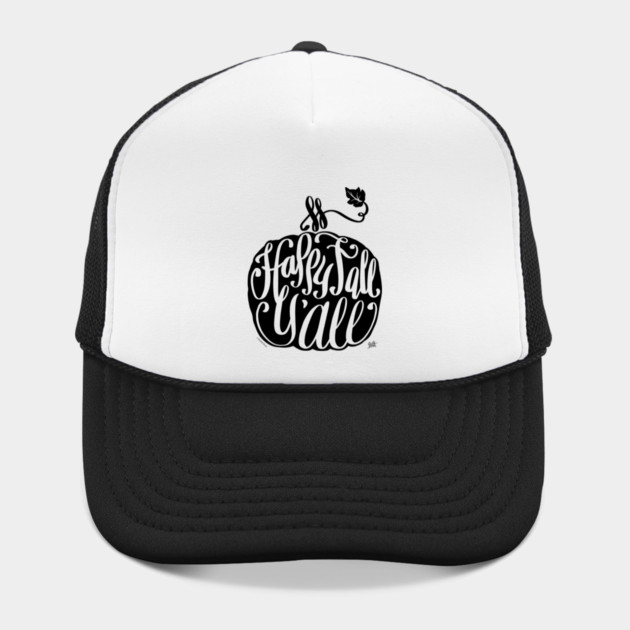 Happy Fall Y'All Graphic Pumpkin Black Hat