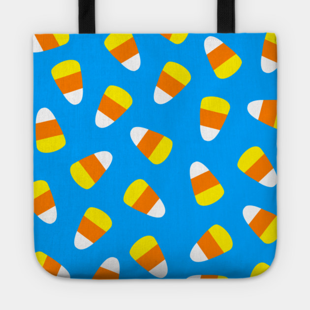 Candy Corn on Blue Tote