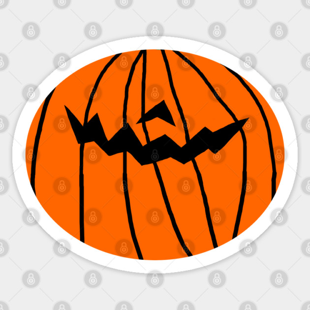Pumpkin Face for a Halloween Horror Mask Sticker