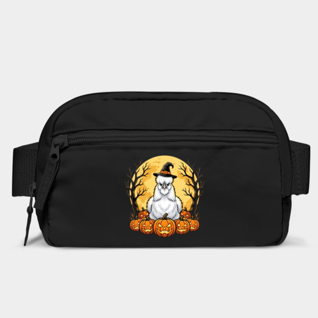 Silkie Chicken Witch Hat Jack O Lantern Halloween Fall Bag