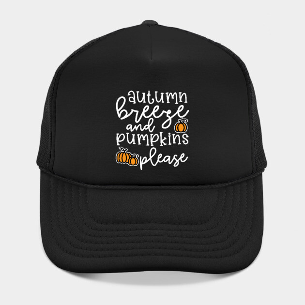 Autumn Leaves and Pumpkins Please Fall Halloween Cute Funny Hat