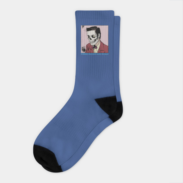 Evening Shadows Make Me Blue (Color) Socks