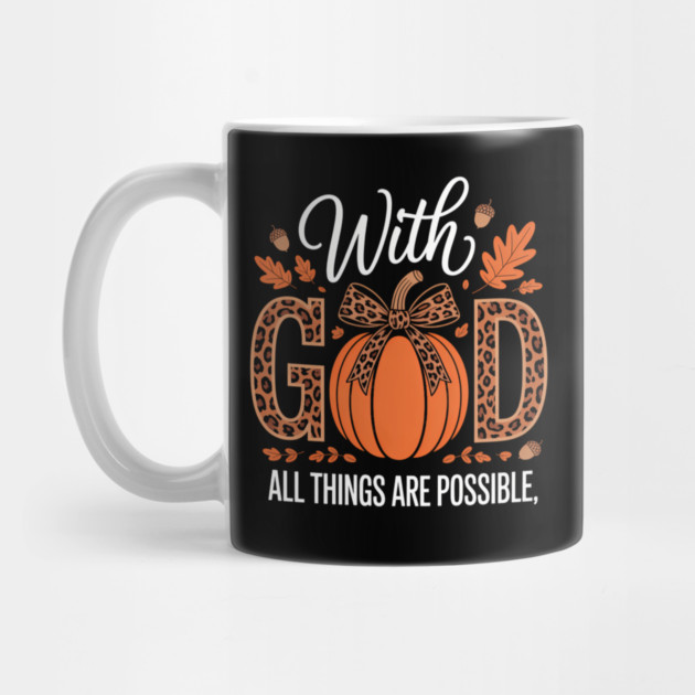 Christian Fall Pumpkin Bible Verse Halloween Jesus Lover Mug