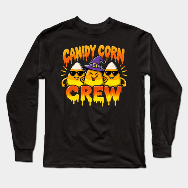 Candy Corn Crew Funny Halloween Group Costume Design Long Sleeve T-Shirt
