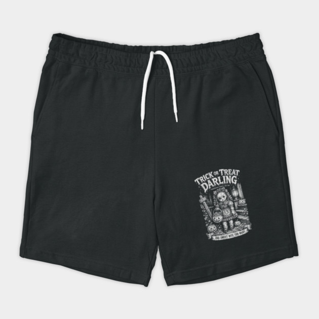 Creepy Doll Trick Or Treat Halloween Design Shorts