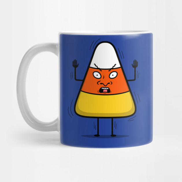 Funny Candy Corn Halloween Trick Or Treat 90s Cartoon Parody Mug
