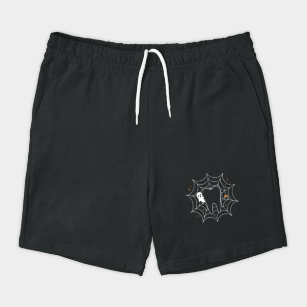 Dental Hygienist Tooth Spider Web Ghost Dentist Halloween Shorts