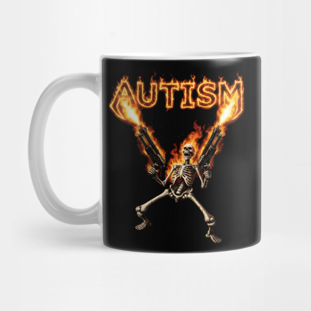 Autism Skeleton Meme Funny Mug