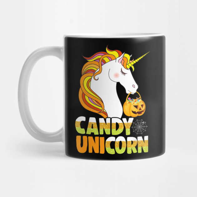 Cute Candy Corn Unicorn Shirt Halloween Girls Outfit Mug