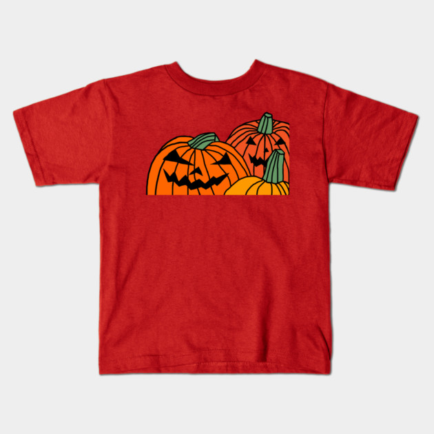Spooky Pumpkins Funny Halloween Horror Kids T-Shirt