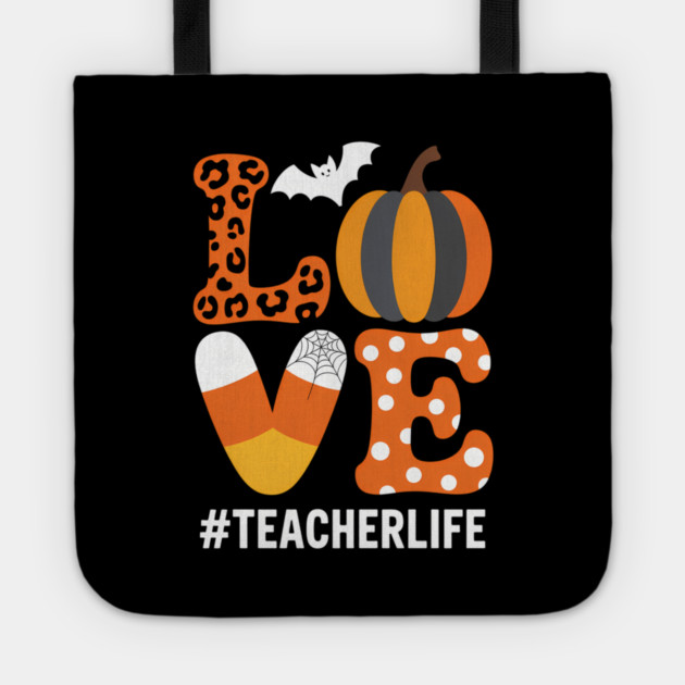 Candy Corn Lovers Cute Pumpkin Halloween Teacher Tote