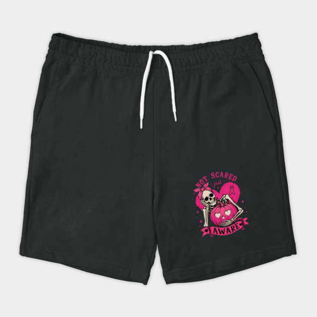 Funny Breast Cancer Awareness Survivor Retro Halloween Pumpkins Shorts