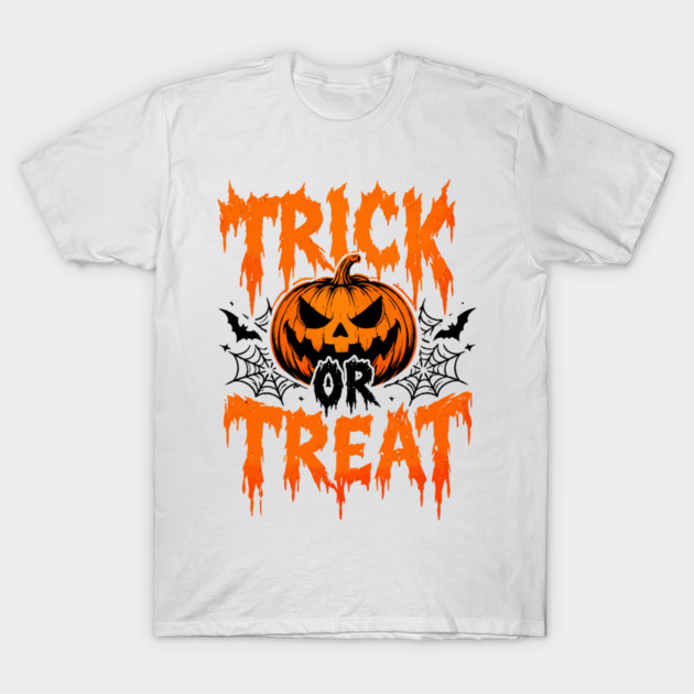 Trick Or Treat Pumpkin Jack O Lantern - White T-Shirt