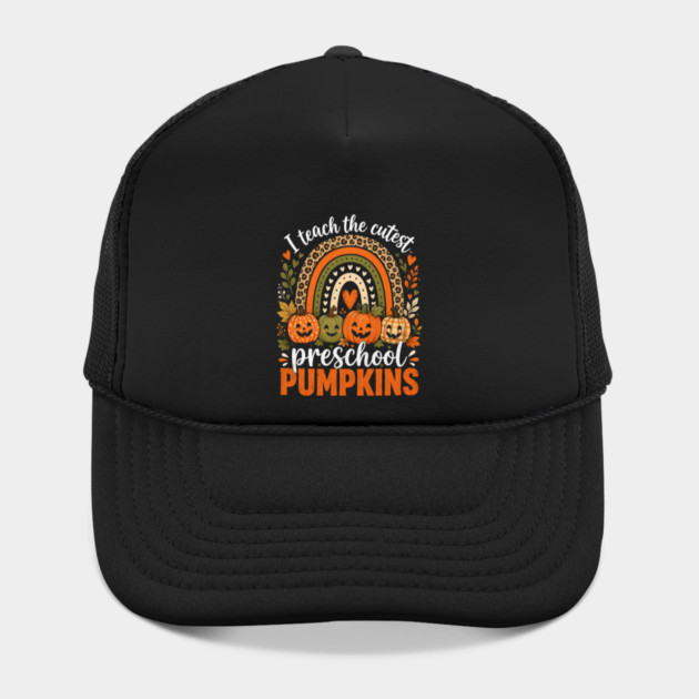 Pumpkins Cute Halloween Rainbow Teacher Shirt Hat
