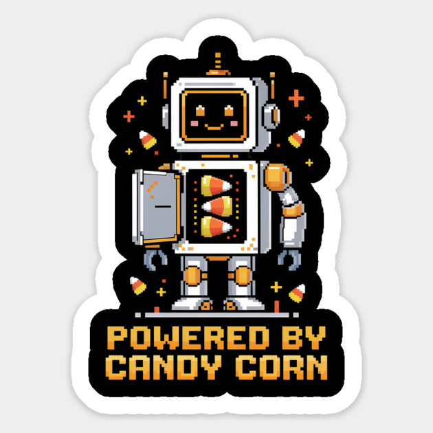 Halloween Candy Corn Spooky Haunted Season Celebration Sticker