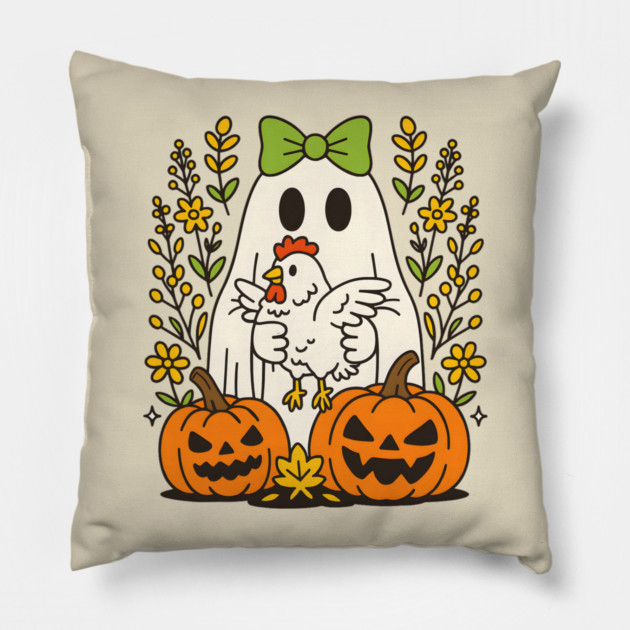 Chicken Shirt Fall Halloween Pillow