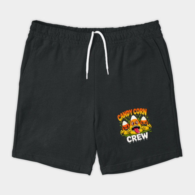 Candy Corn Crew Creepy Monster Slime Halloween Design Shorts