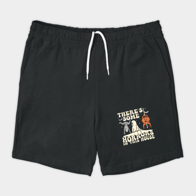 There's Some Horrors In This House Funny Halloween pumpkin Shorts