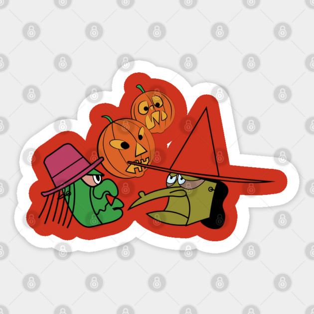 Masks and Pumpkins Trick or Treat Sticker