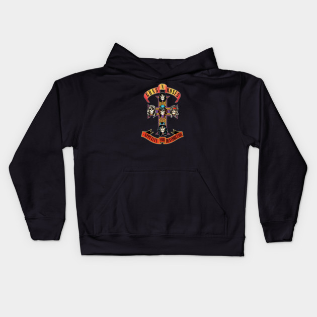Guns N' Roses Appetite For Destruction Cross Kids Hoodie
