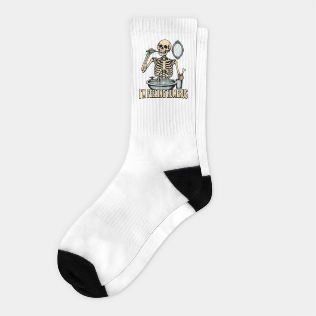 I'm Feeling Humerus, Funny Halloween Skeleton Socks