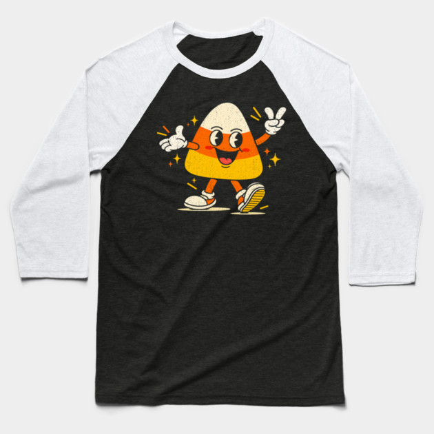 Cute Candy Corn Halloween – Funny Retro Candy Corn Design Baseball T-Shirt
