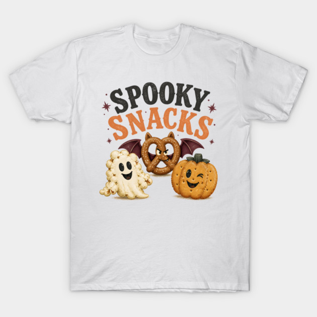 Spooky Snacks Halloween Ghost Treats Food T-Shirt