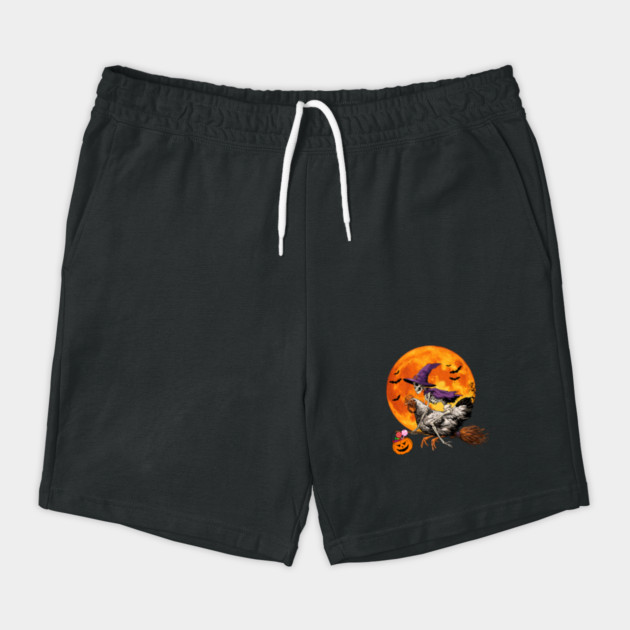 Funny Witch chicken Spooky Fall Halloween Shorts