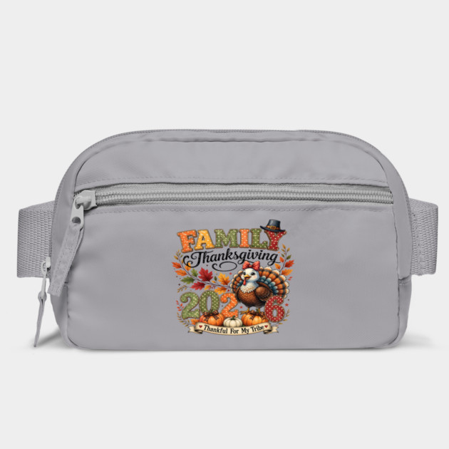 Family Thanksgiving 2026 Cute Turkey Tribe Shirt Bag