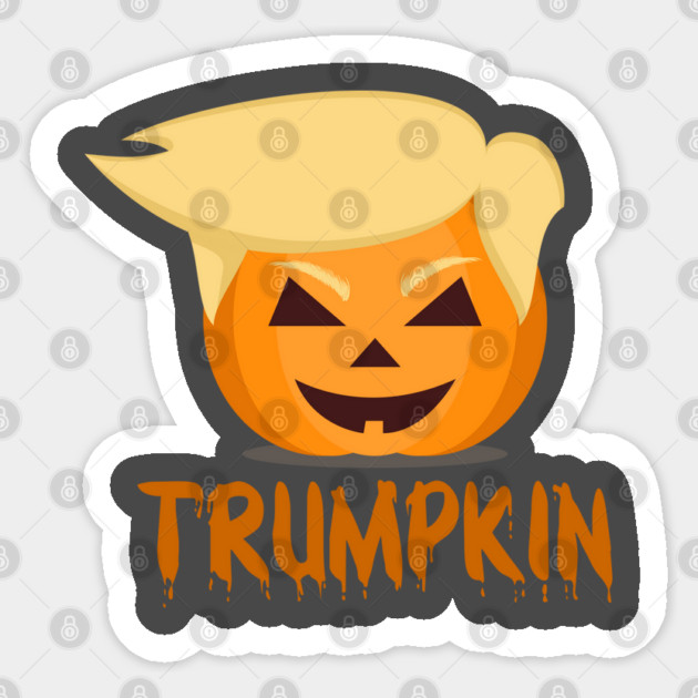 Trumpkin Funny Halloween Pumpkin Sticker