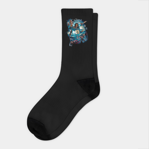 The Cabin in the Woods Hallloween graphic design Socks
