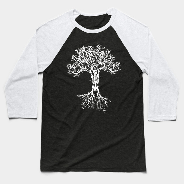Skeleton Tree Baseball T-Shirt