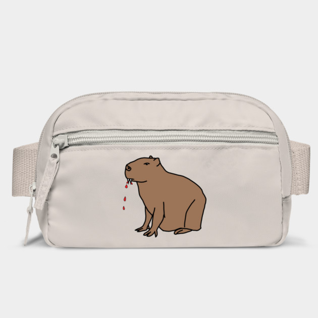 Funny Halloween Animals Capybara with Sharp Teeth Bag