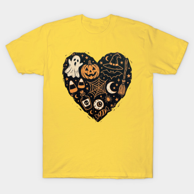 Halloween Black Heart T-Shirt