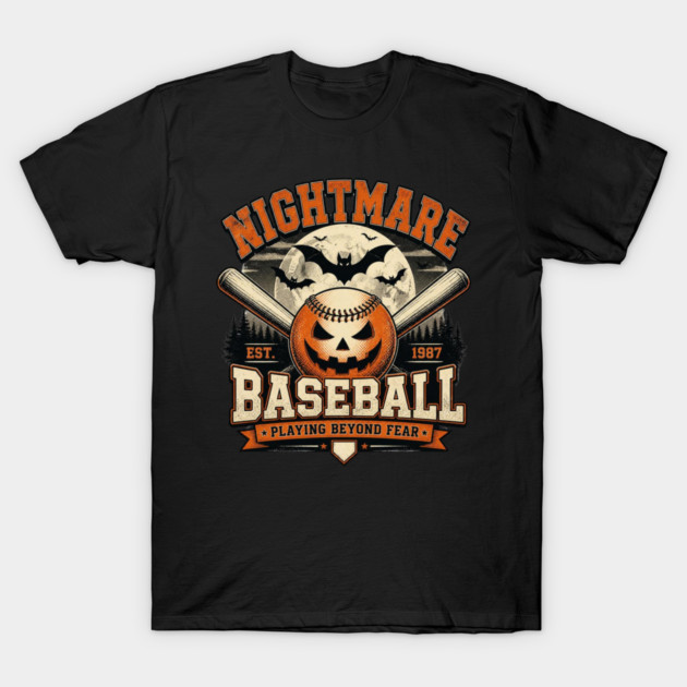 Nightmare Baseball Halloween Sport T-Shirt