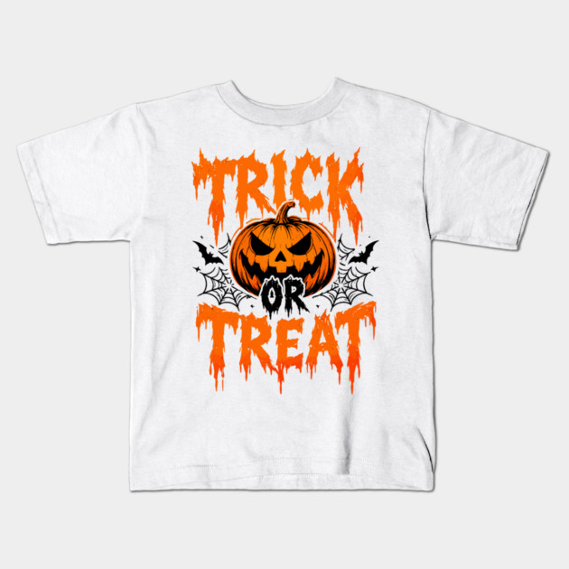 Trick Or Treat Pumpkin Jack O Lantern - White Kids T-Shirt