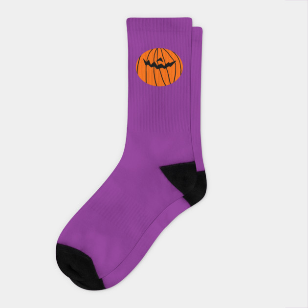 Pumpkin Face for a Halloween Horror Mask Socks