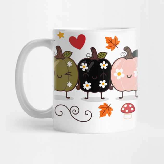 Cute Happy Pumpkins Fall Autumn Mug