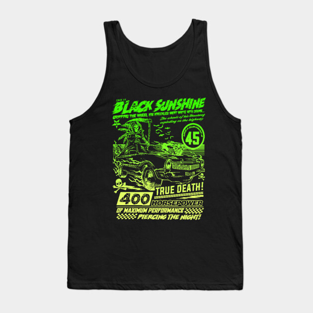 "BLACK SUNSHINE" GREEN LIME Tank Top