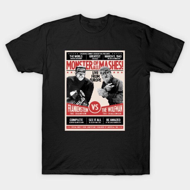 FRANKENSTEIN meets THE WOLF MAN T-Shirt