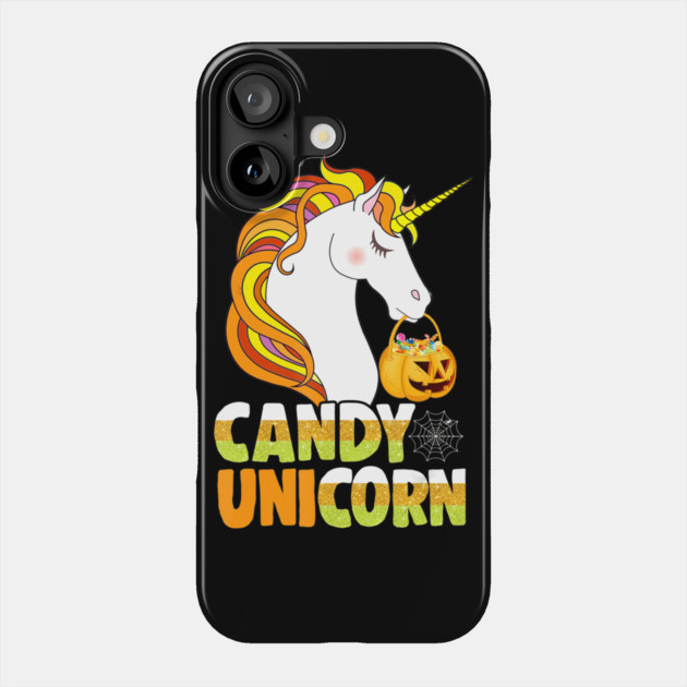 Cute Candy Corn Unicorn Shirt Halloween Girls Outfit Phone Case