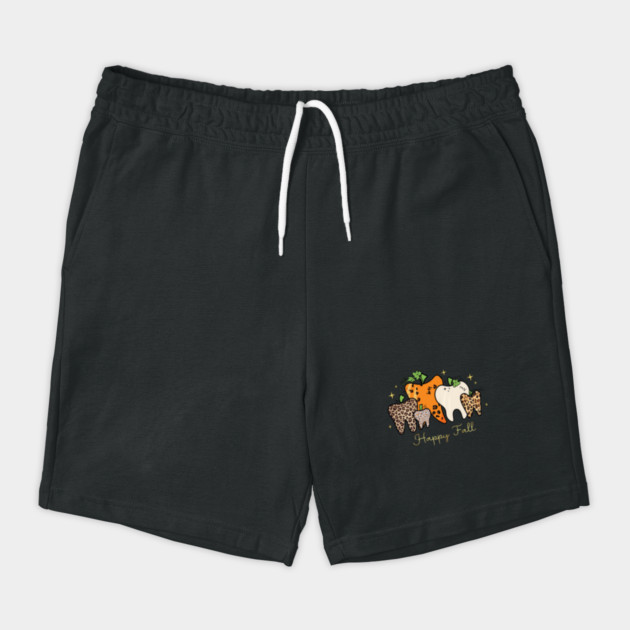 Happy Fall Toothy Leopard Pumpkin Shorts