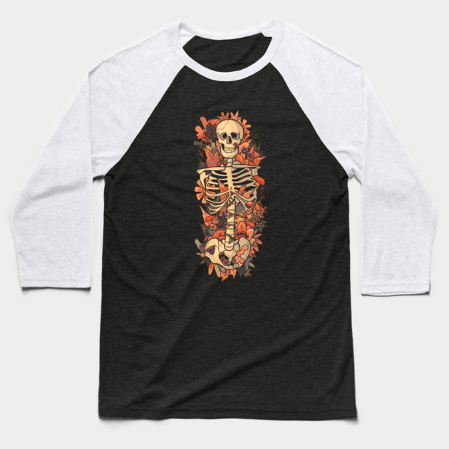 Autumn skeleton Baseball T-Shirt
