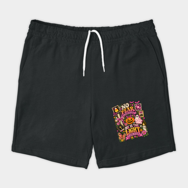 Shine with The Light of Jesus Christian Halloween Pumpkin Shorts