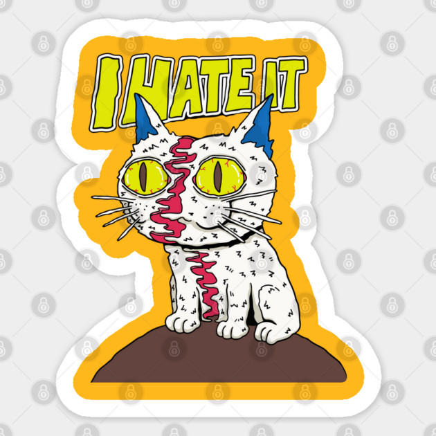 Creepy Cute Cursed Cat Sticker