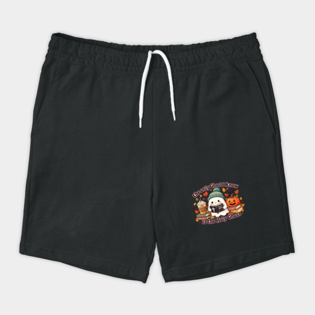 The Only Ghost I Know Is The Holy Ghost Cute Christian Halloween Graphic Shorts