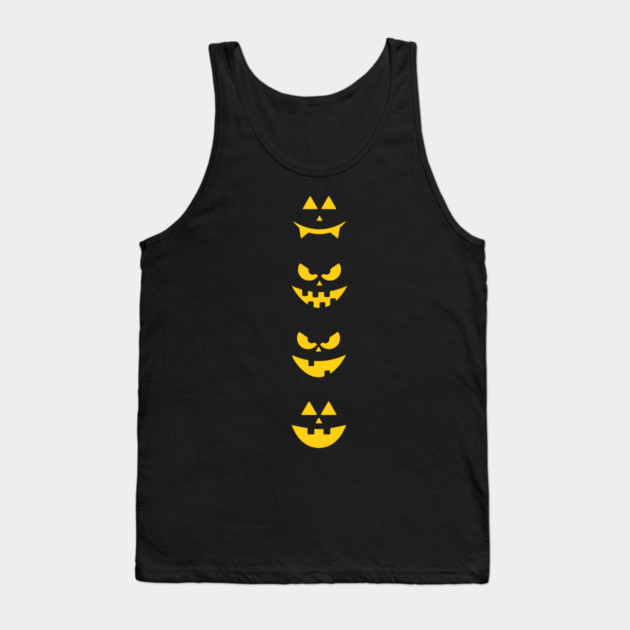 Halloween Pumpkin Faces Tank Top
