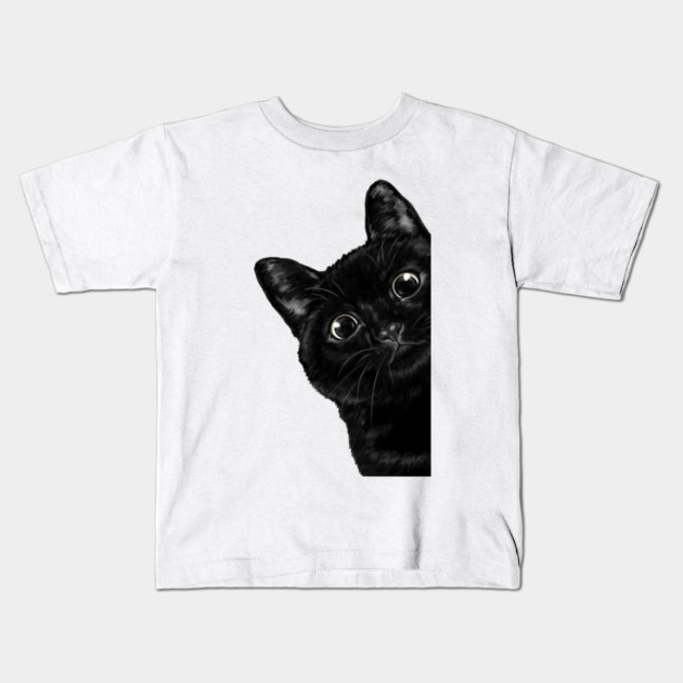 Sneaky Black Cat Kids T-Shirt